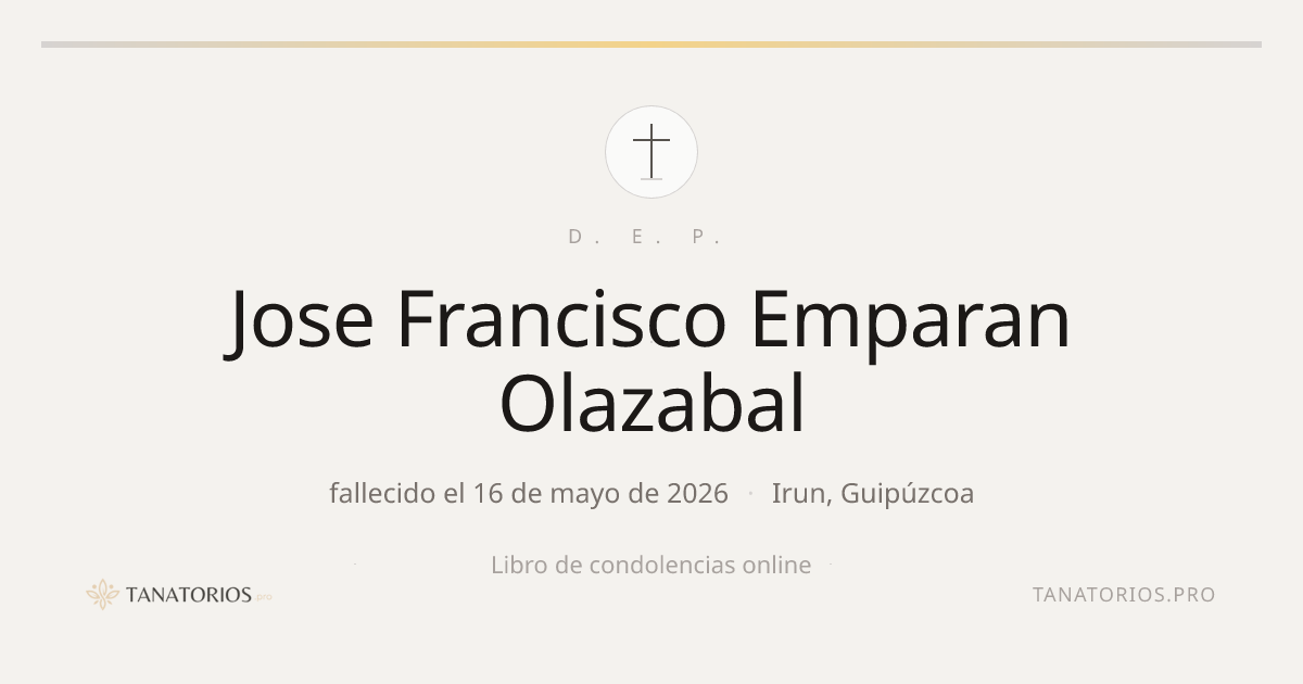 Memorial de Jose Francisco Emparan Olazabal