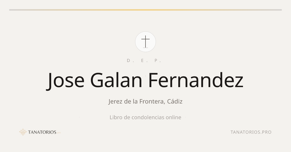 Memorial de Jose Galan Fernandez