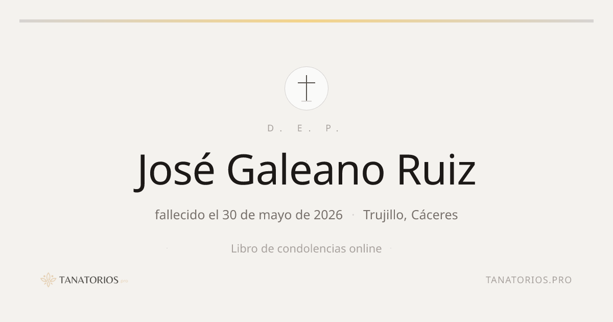 Memorial de José Galeano Ruiz