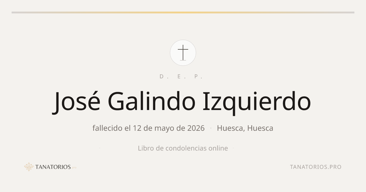Memorial de José Galindo Izquierdo