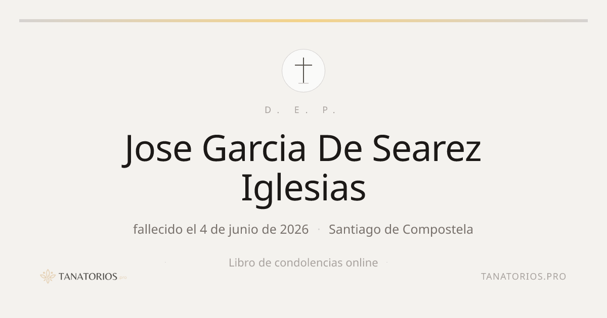 Memorial de Jose Garcia De Searez Iglesias