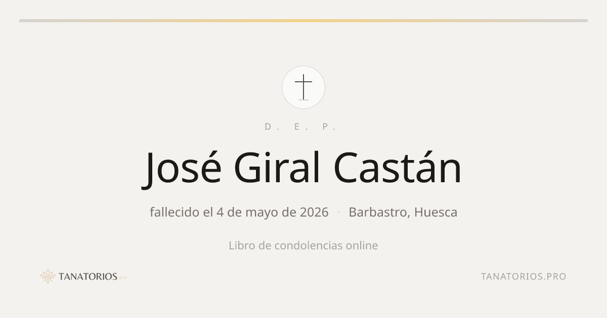 Memorial de José Giral Castán