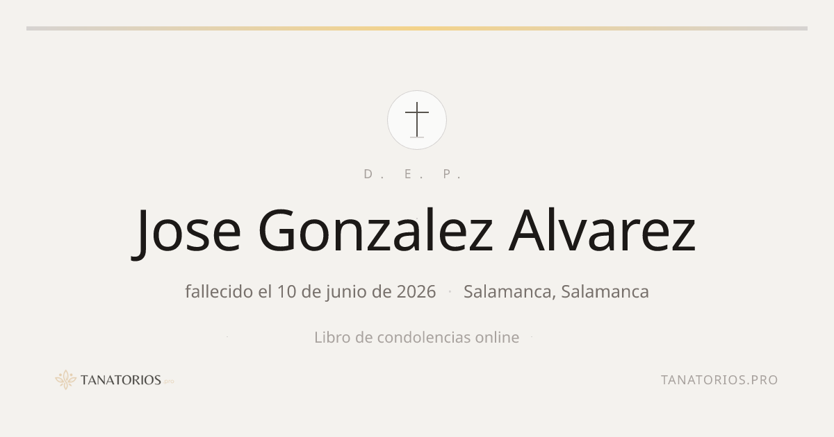 Memorial de Jose Gonzalez Alvarez