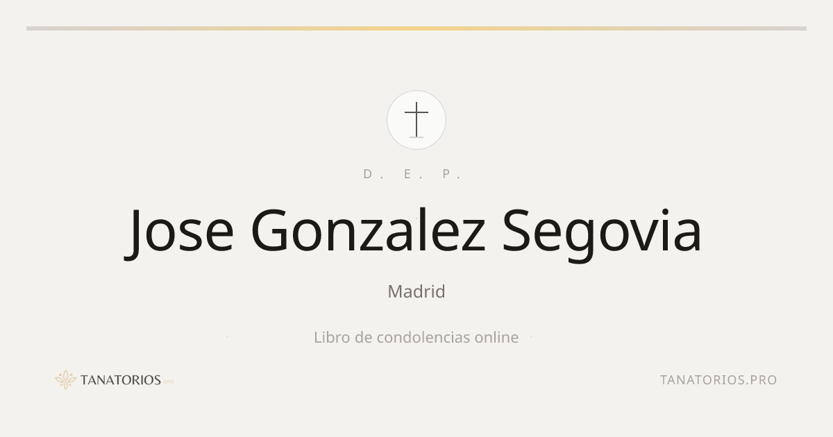 Memorial de Jose Gonzalez Segovia