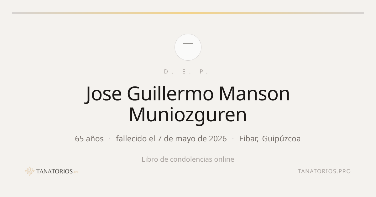 Memorial de Jose Guillermo Manson Muniozguren