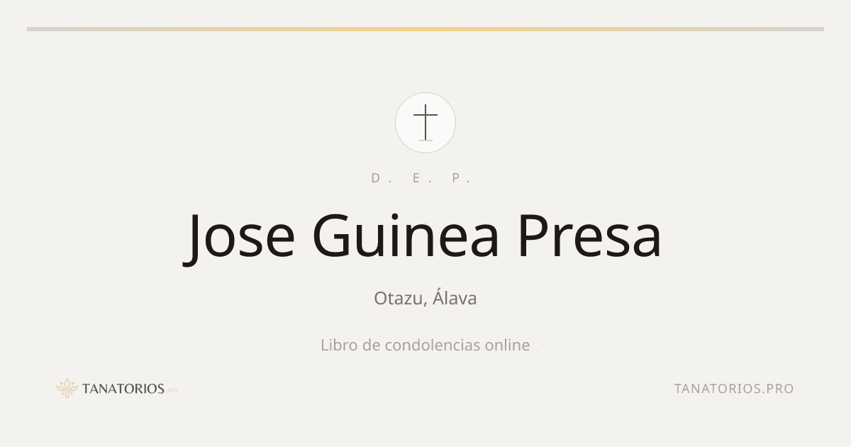 Memorial de Jose Guinea Presa