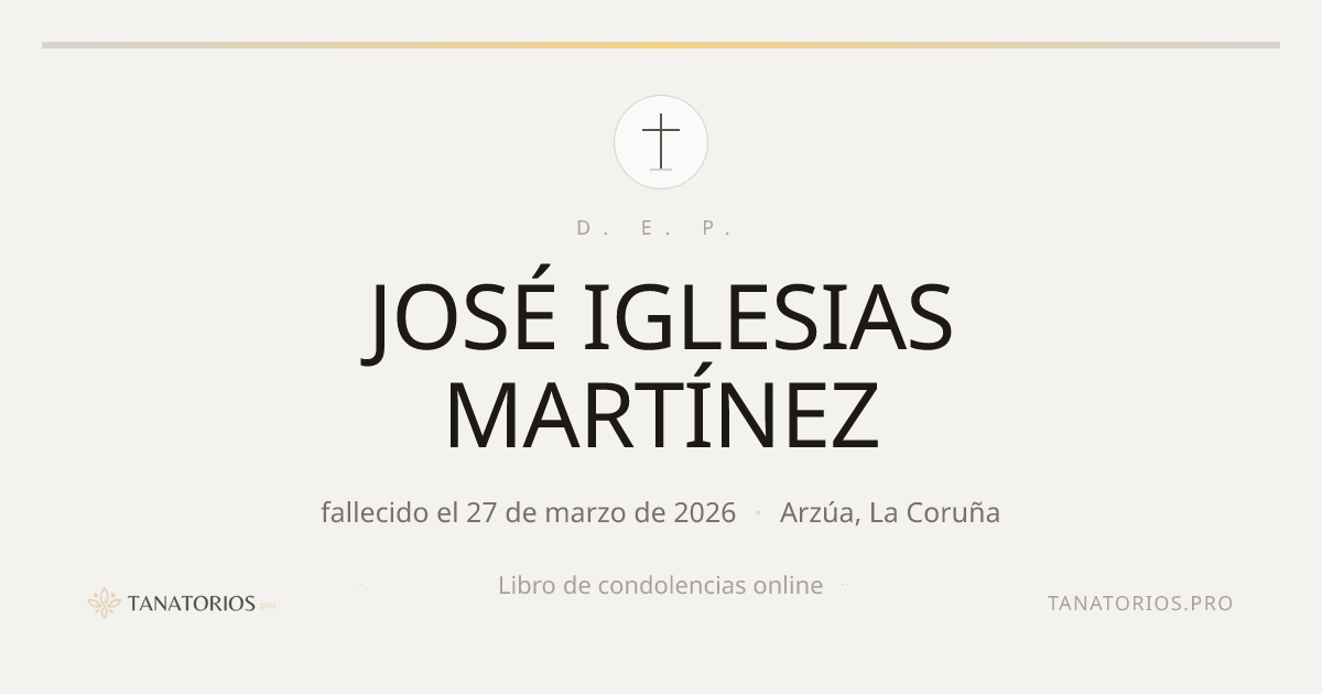 Memorial de JOSÉ IGLESIAS MARTÍNEZ