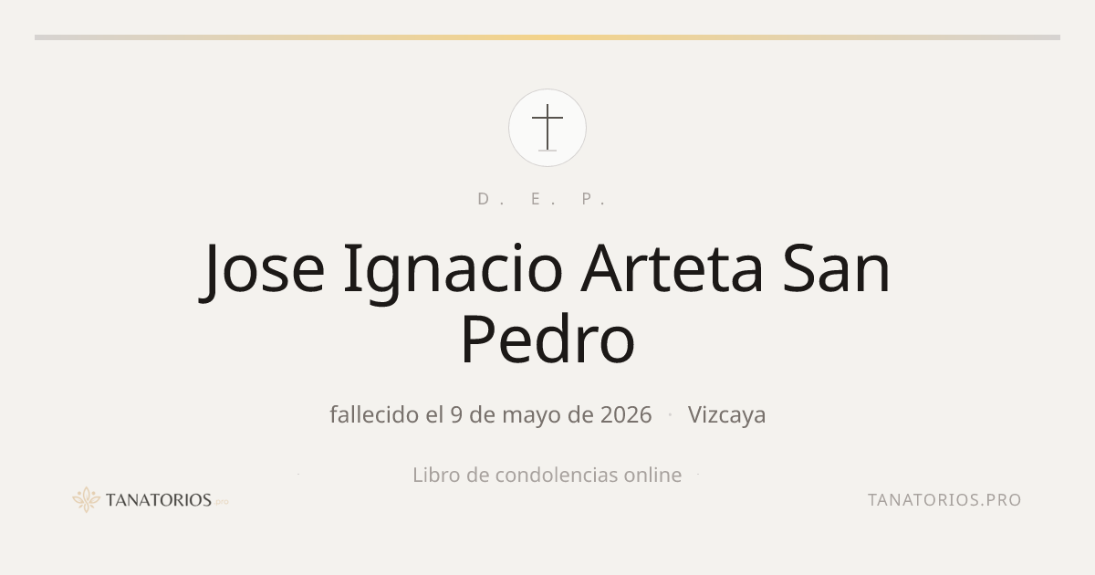 Memorial de Jose Ignacio Arteta San Pedro