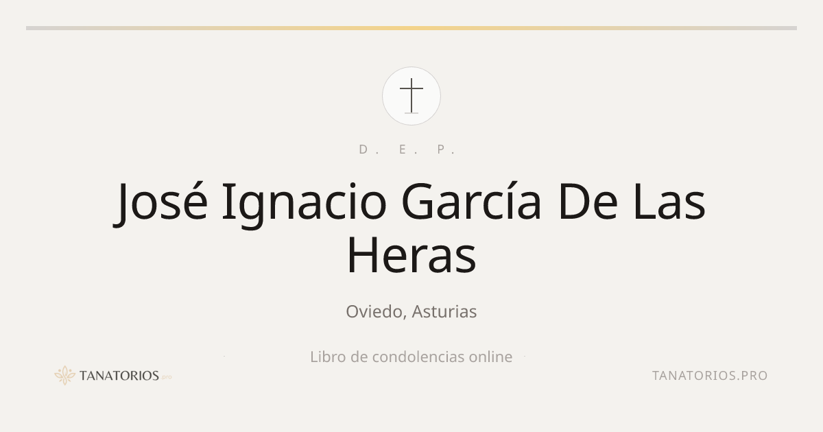 Memorial de José Ignacio García De Las Heras