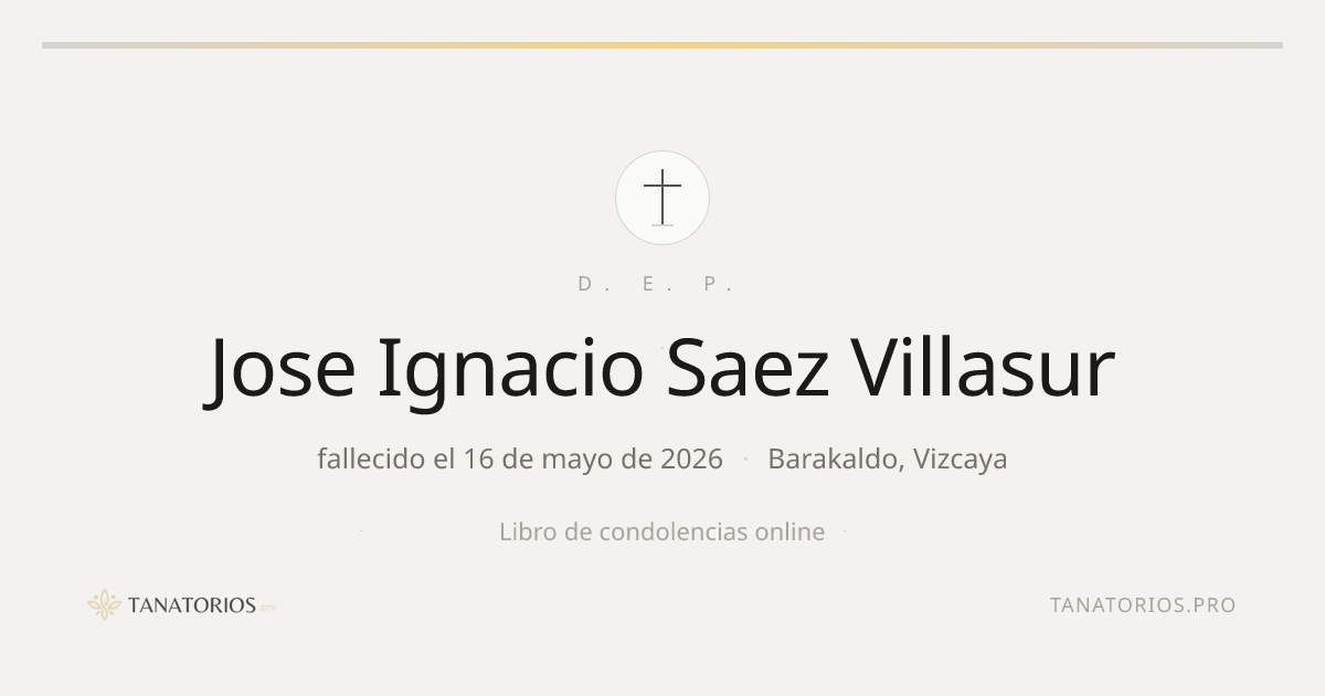Memorial de Jose Ignacio Saez Villasur