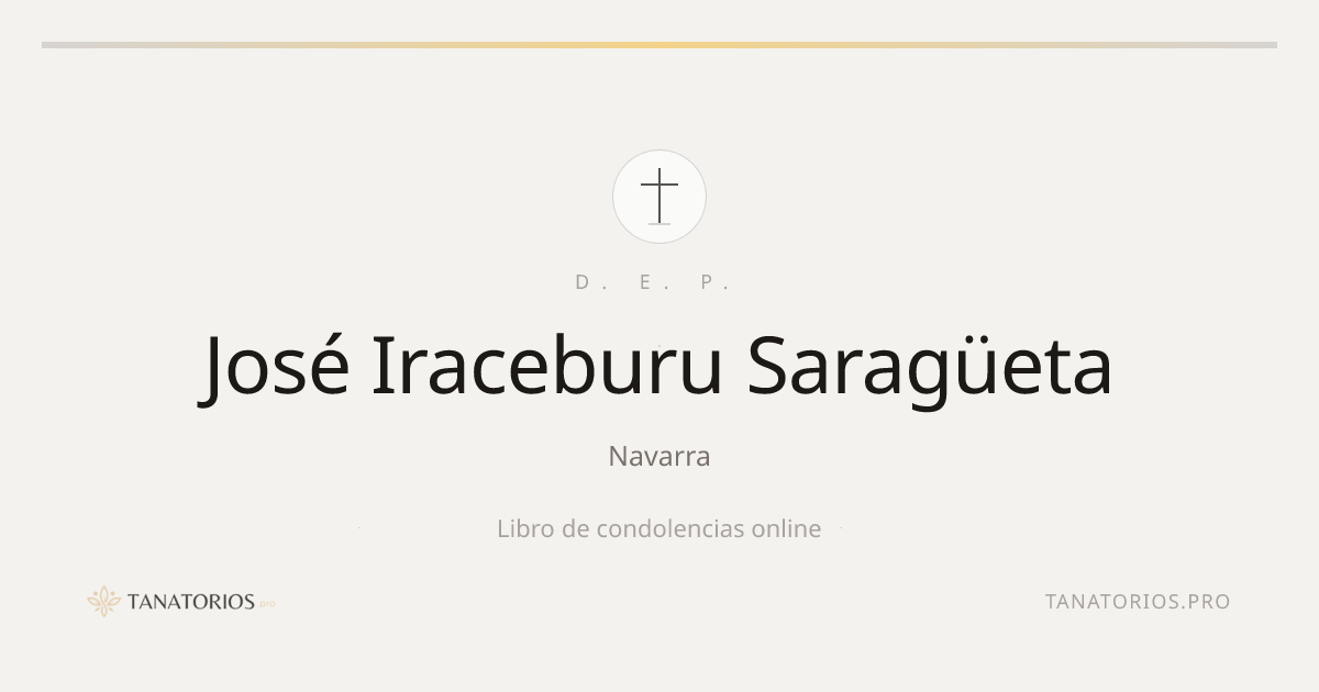 Memorial de José Iraceburu Saragüeta