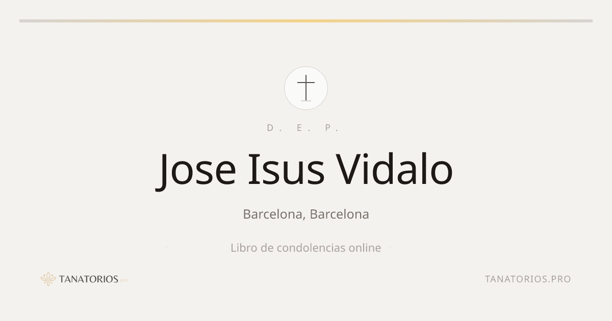 Memorial de Jose Isus Vidalo