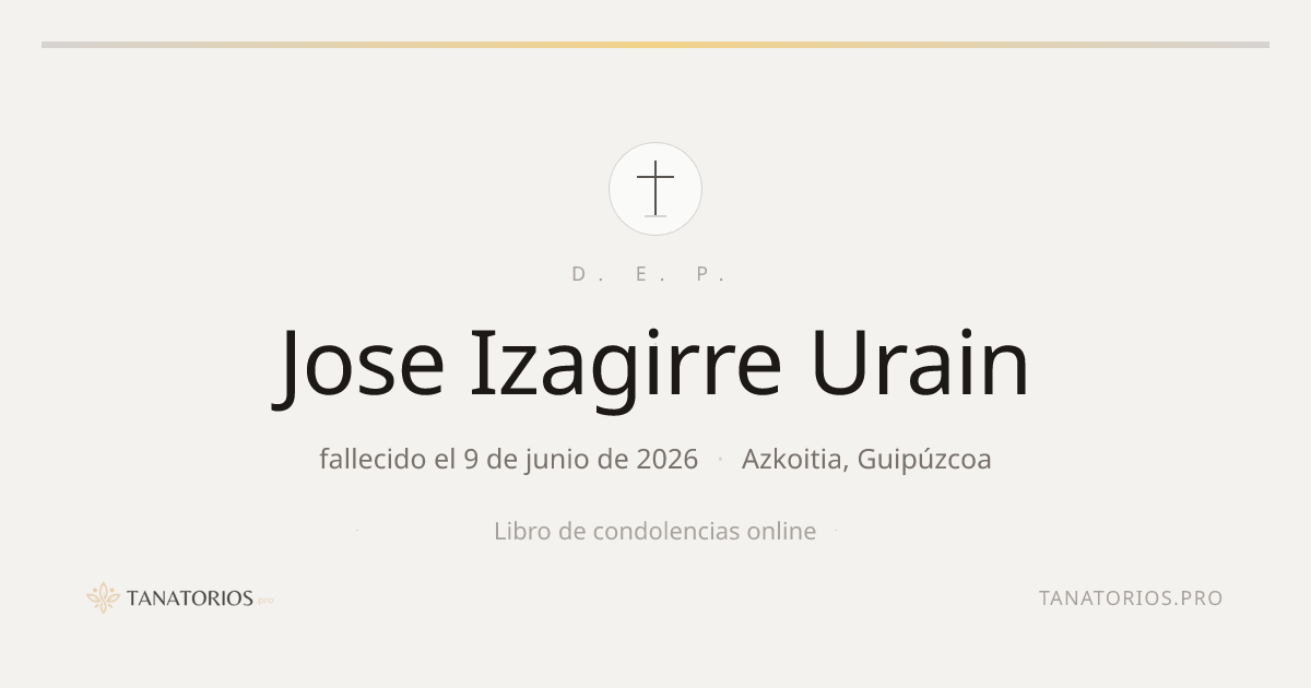 Memorial de Jose Izagirre Urain