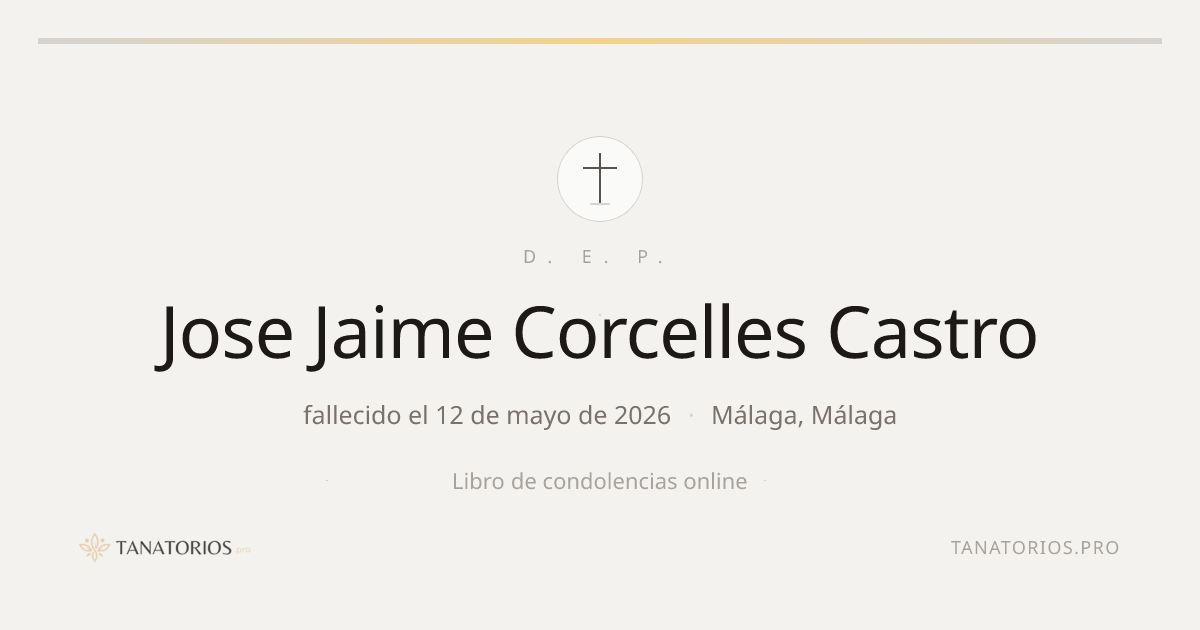 Memorial de Jose Jaime Corcelles Castro