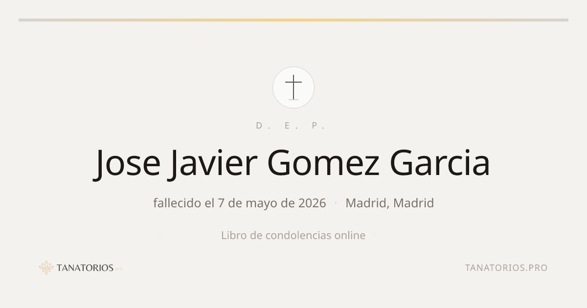 Memorial de Jose Javier Gomez Garcia