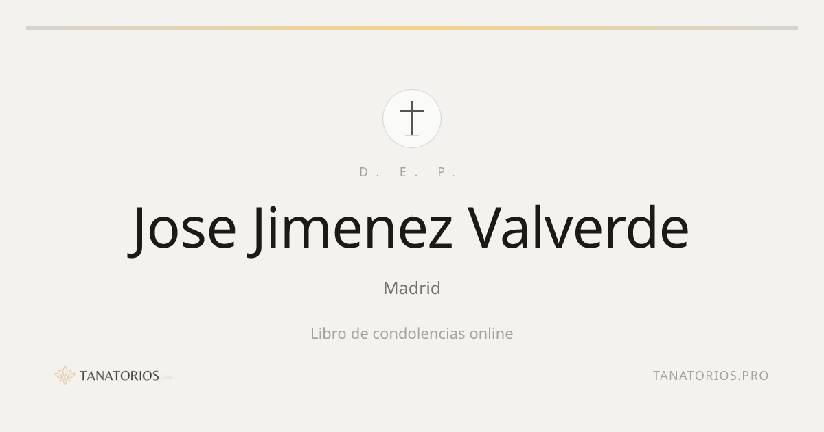 Memorial de Jose Jimenez Valverde