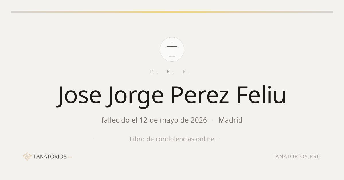 Memorial de Jose Jorge Perez Feliu