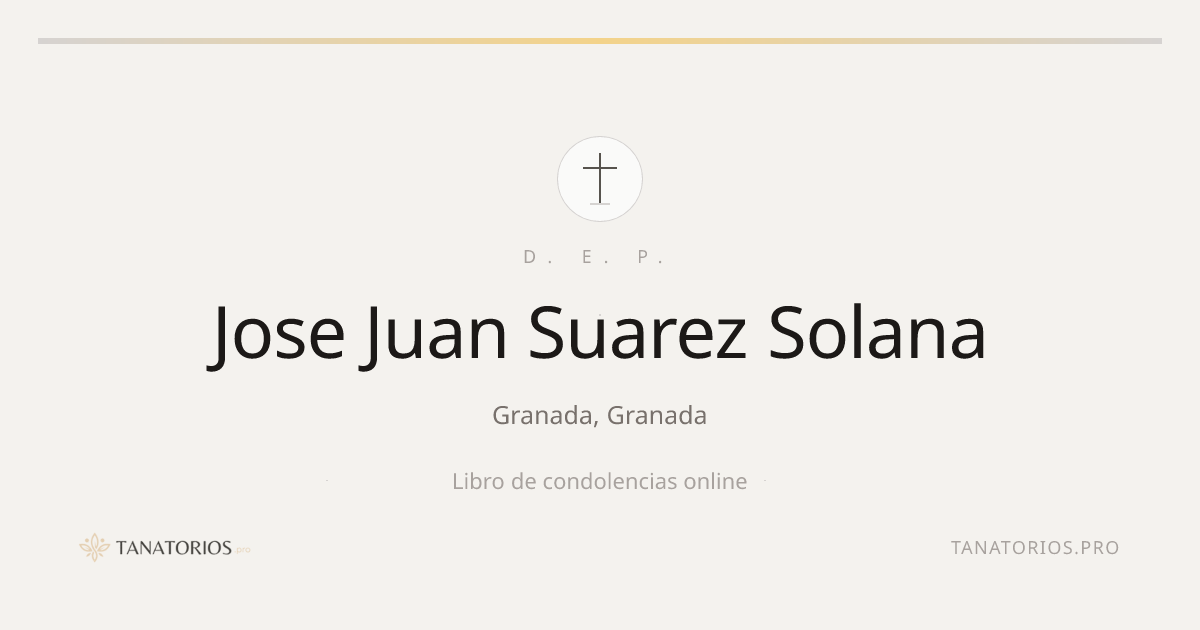 Memorial de Jose Juan Suarez Solana