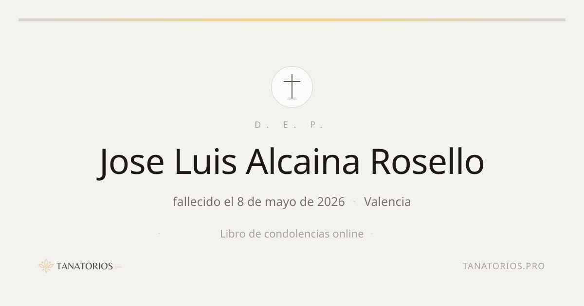 Memorial de Jose Luis Alcaina Rosello
