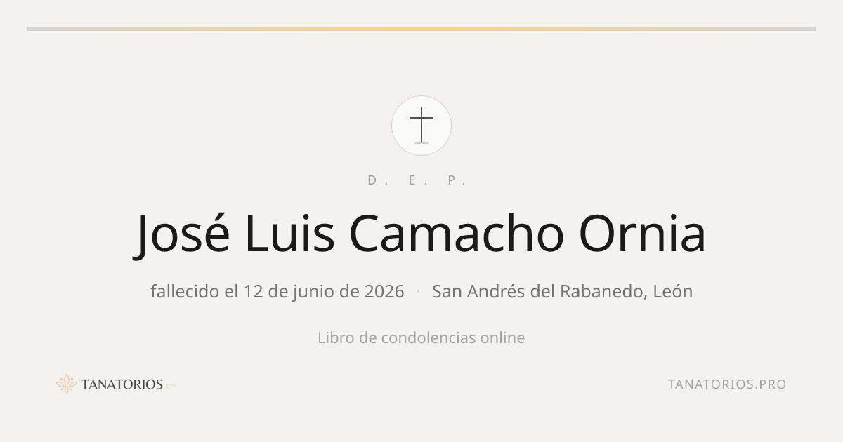 Memorial de José Luis Camacho Ornia