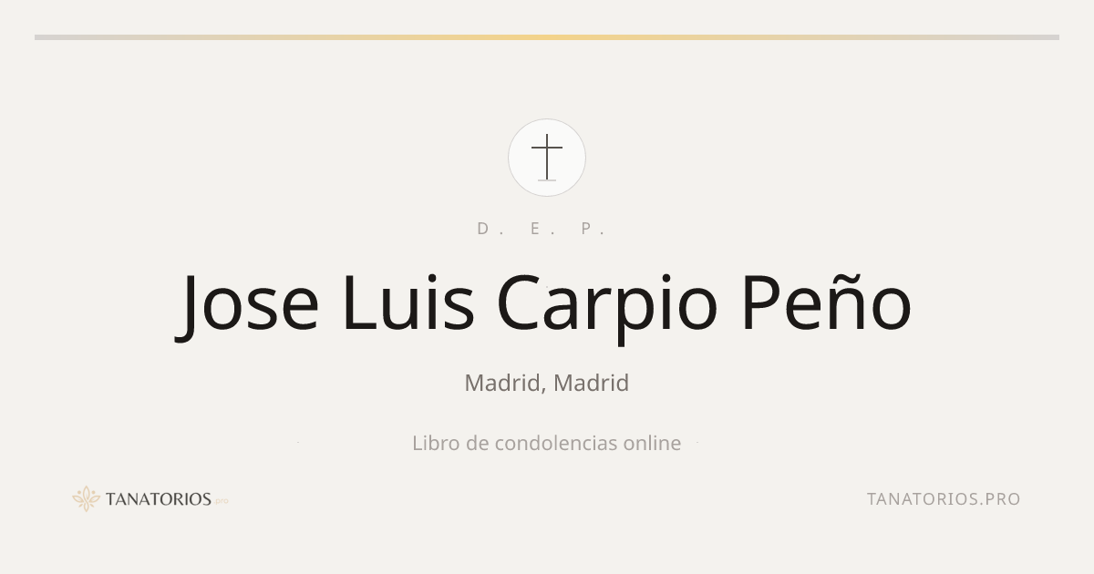 Memorial de Jose Luis Carpio Peño
