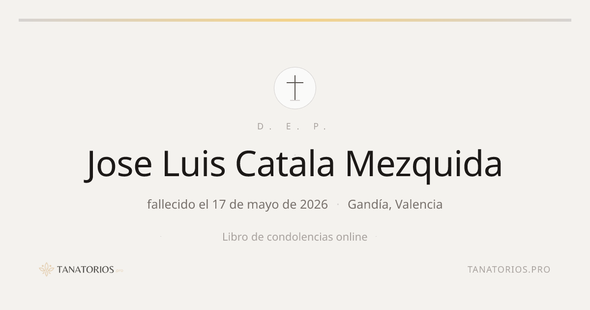 Memorial de Jose Luis Catala Mezquida