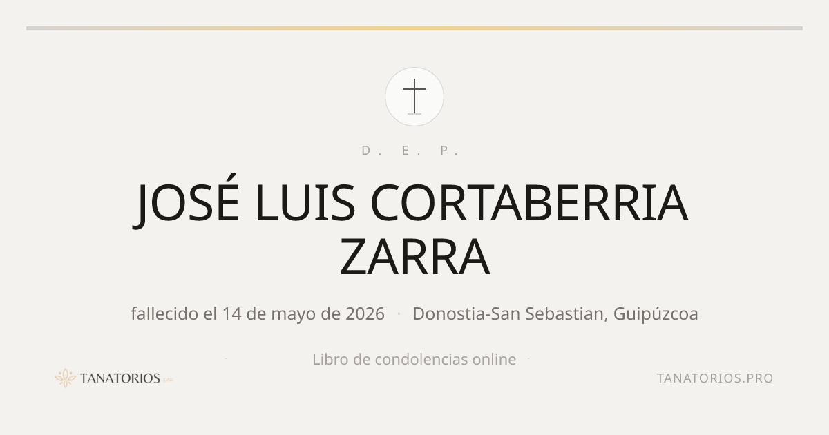 Memorial de JOSÉ LUIS CORTABERRIA ZARRA
