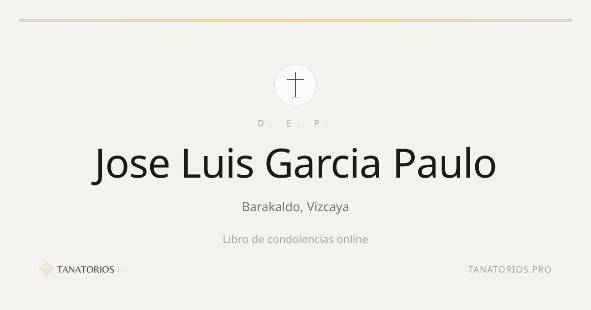 Memorial de Jose Luis Garcia Paulo