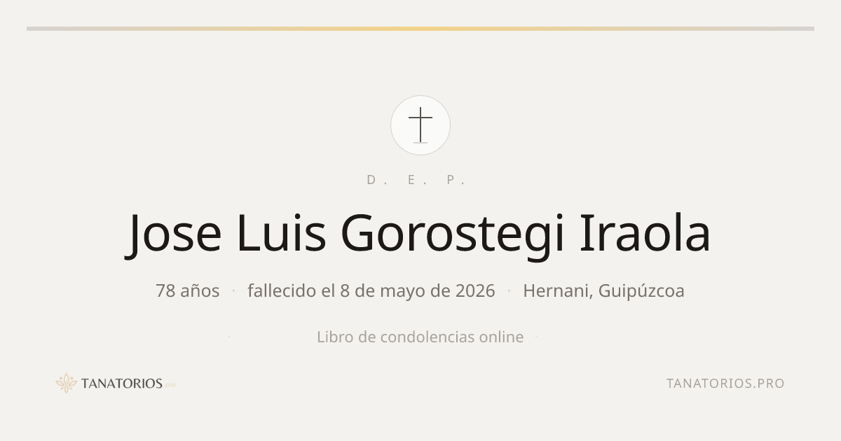 Memorial de Jose Luis Gorostegi Iraola
