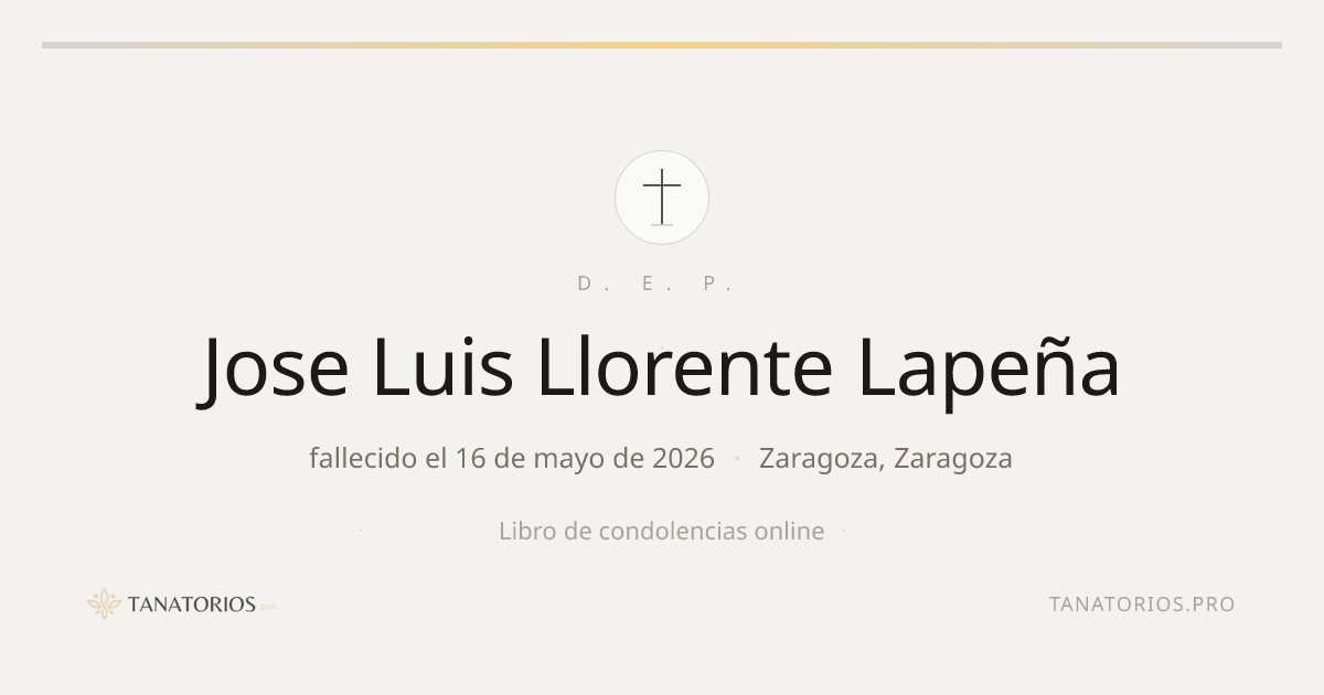 Memorial de Jose Luis Llorente Lapeña