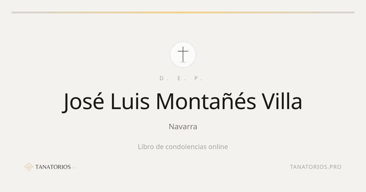 Memorial de José Luis Montañés Villa