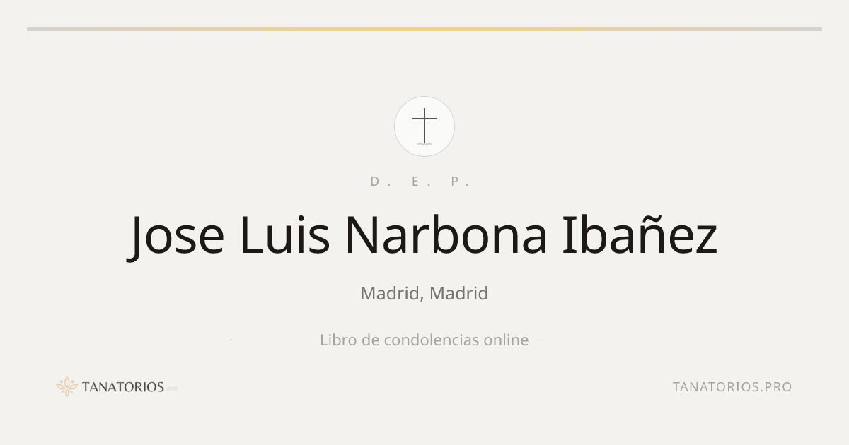 Memorial de Jose Luis Narbona Ibañez