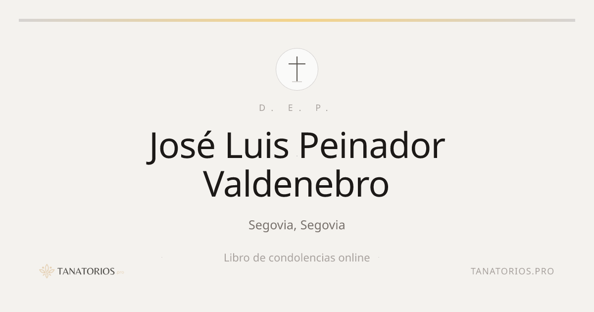 Memorial de José Luis Peinador Valdenebro