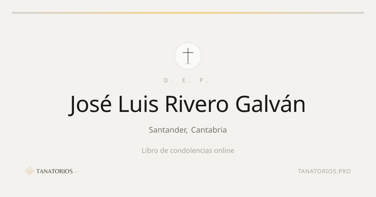 Memorial de José Luis Rivero Galván