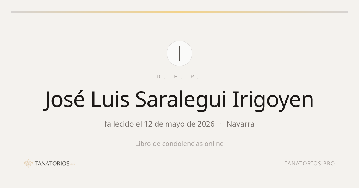 Memorial de José Luis Saralegui Irigoyen