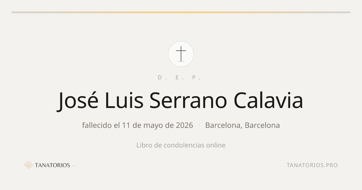Memorial de José Luis Serrano Calavia