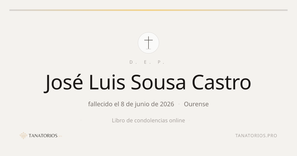 Memorial de José Luis Sousa Castro