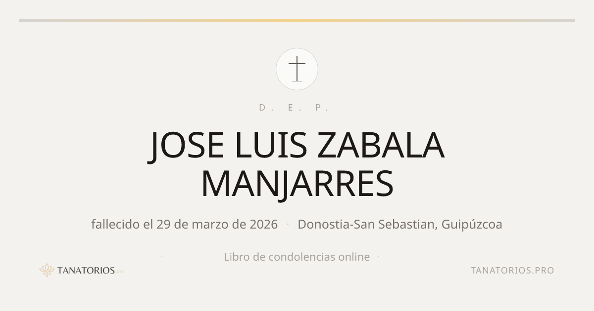 Memorial de JOSE LUIS ZABALA MANJARRES