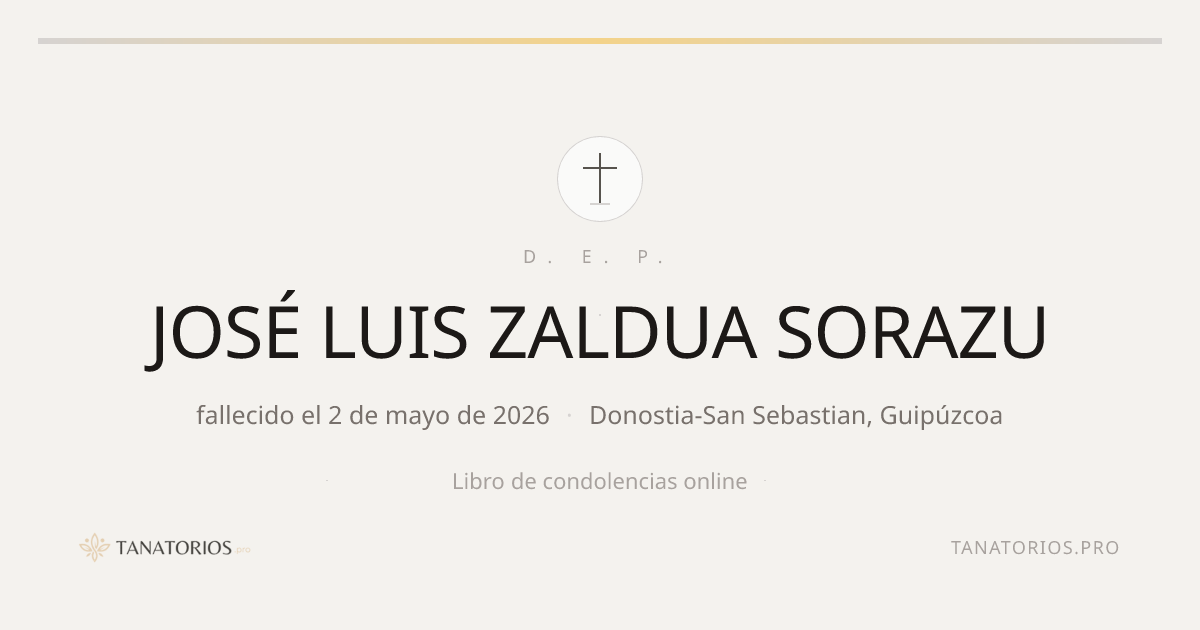 Memorial de JOSÉ LUIS ZALDUA SORAZU