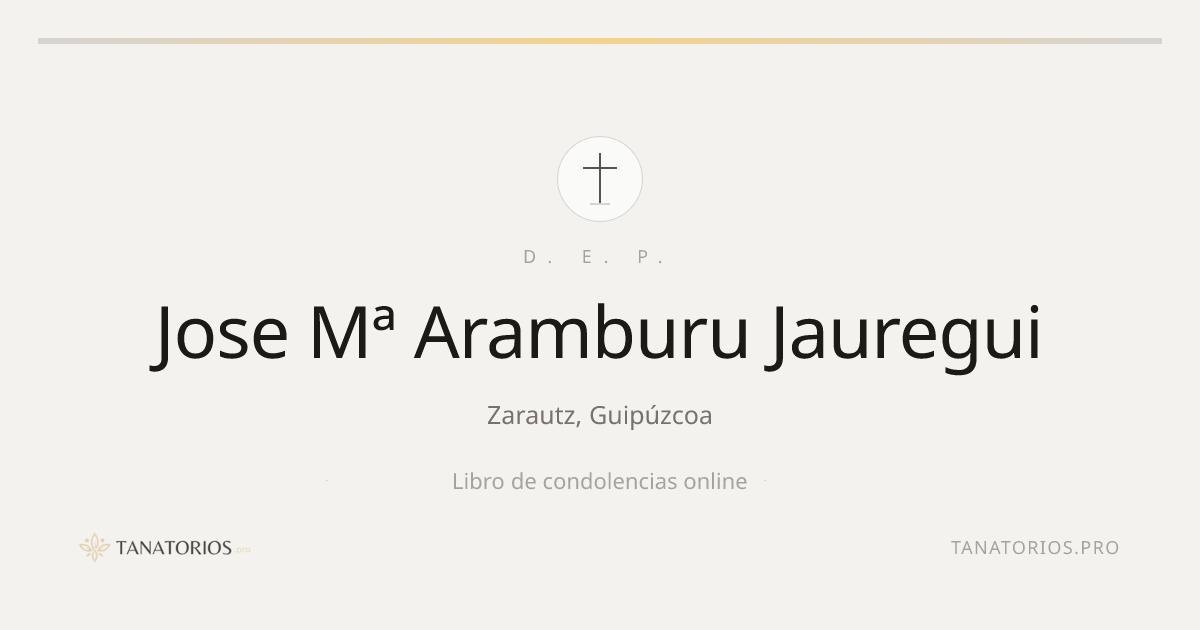 Memorial de Jose Mª Aramburu Jauregui