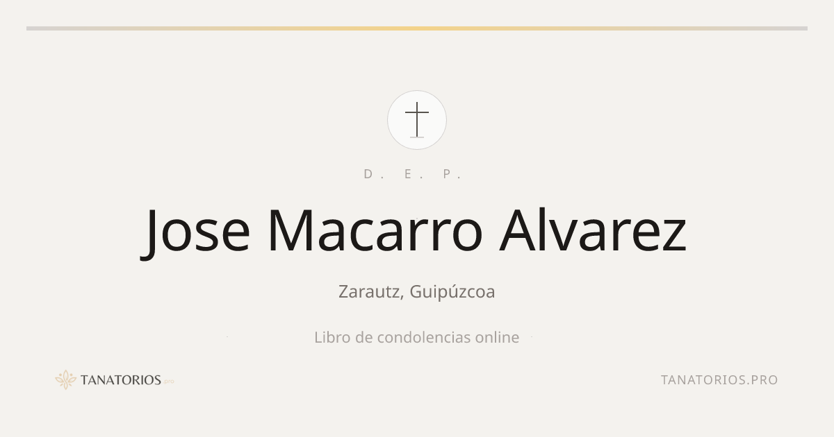 Memorial de Jose Macarro Alvarez