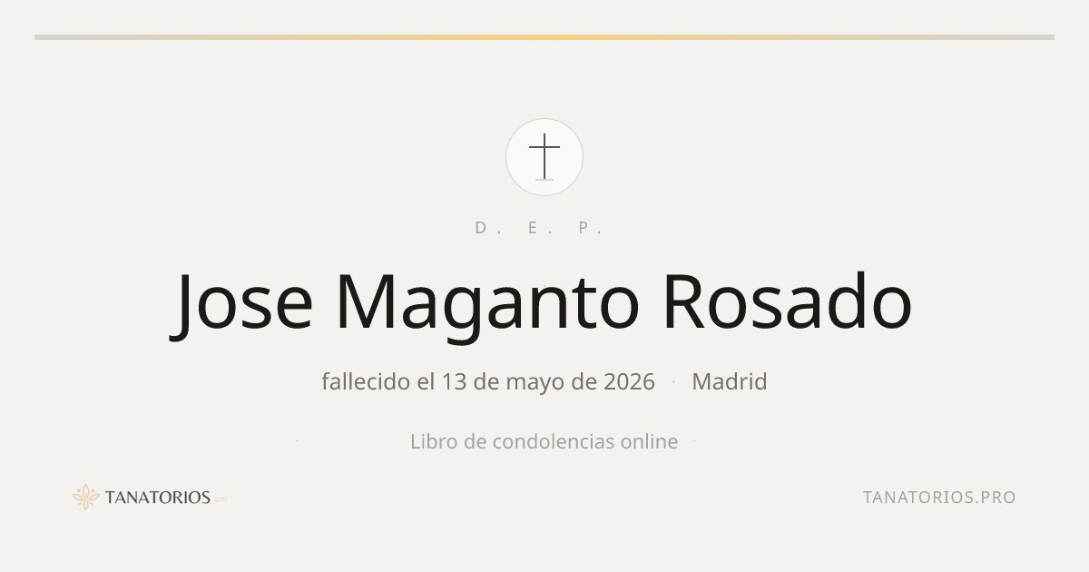 Memorial de Jose Maganto Rosado