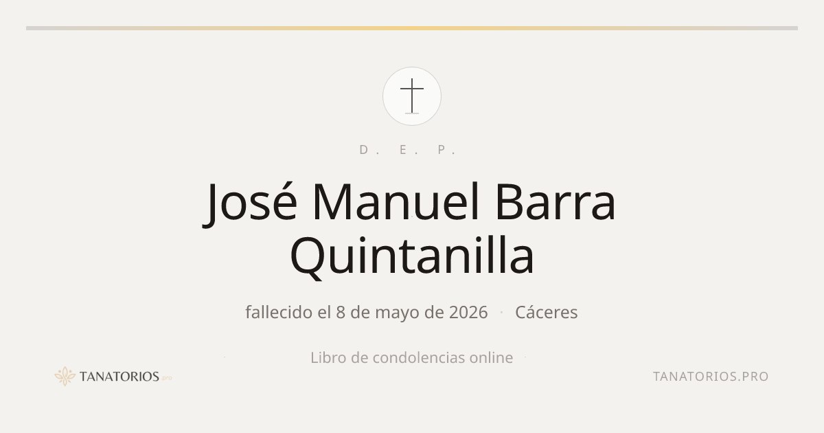 Memorial de José Manuel Barra Quintanilla