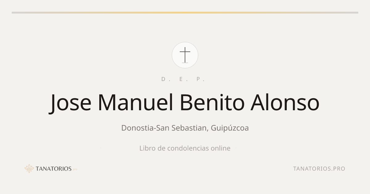 Memorial de Jose Manuel Benito Alonso