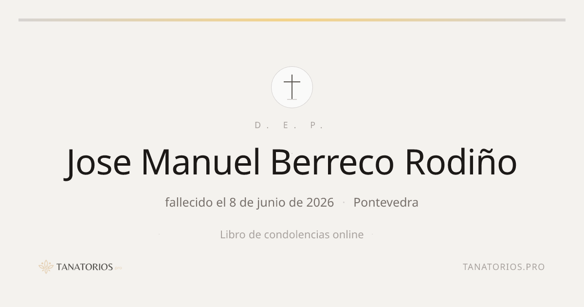 Memorial de Jose Manuel Berreco Rodiño