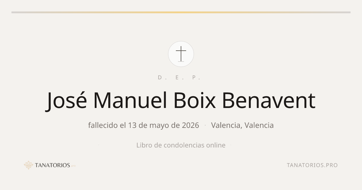 Memorial de José Manuel Boix Benavent