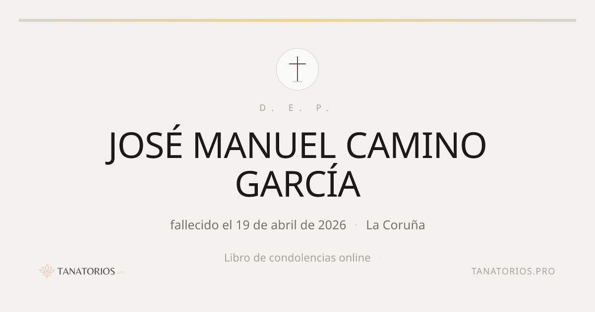 Memorial de JOSÉ MANUEL CAMINO GARCÍA