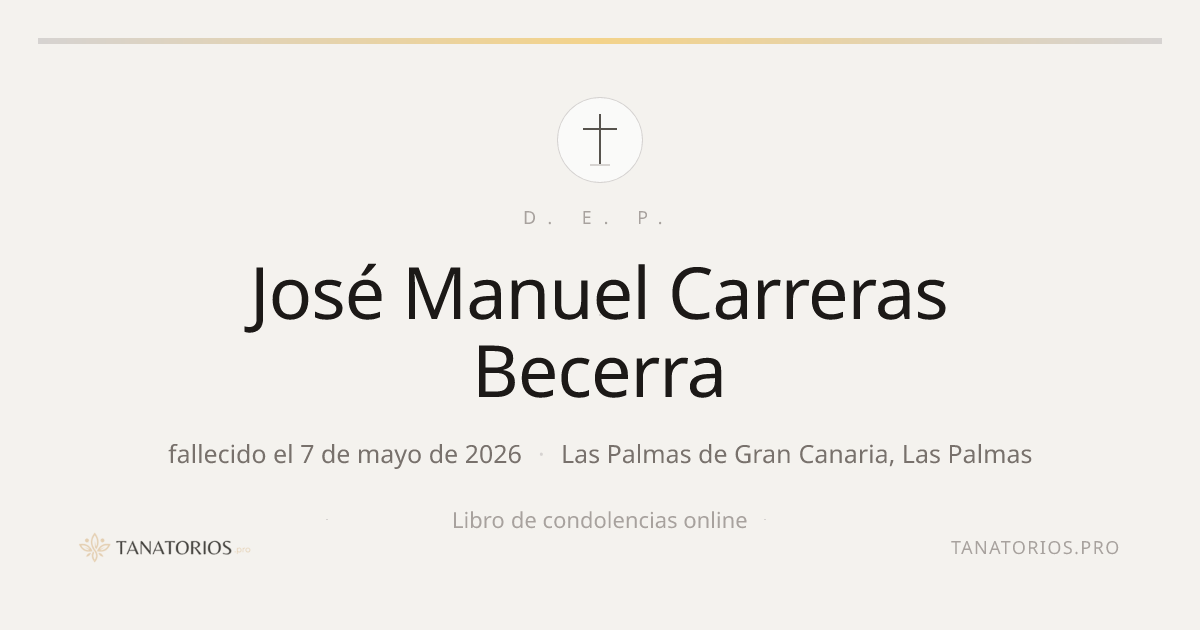 Memorial de José Manuel Carreras Becerra