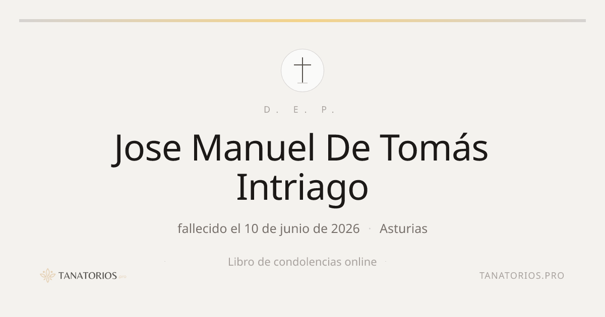 Memorial de Jose Manuel De Tomás Intriago
