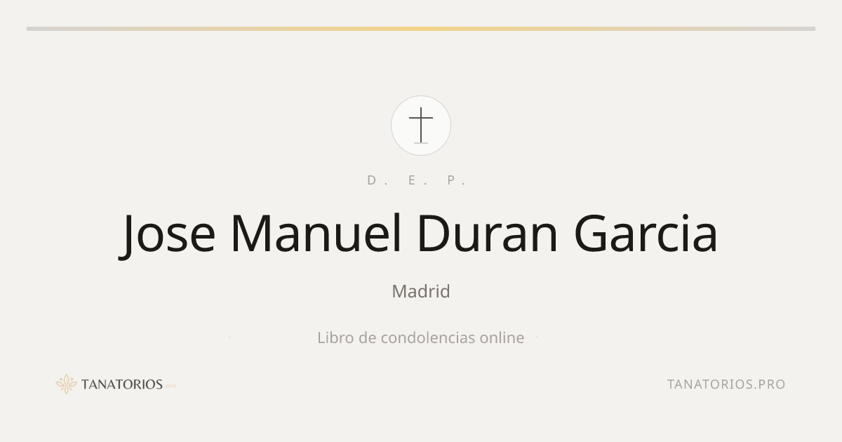 Memorial de Jose Manuel Duran Garcia